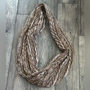 MIXIT brown/tan infinity scarf